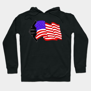 B2 Spirit Bomber with American Flag Hoodie